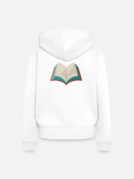 Open Book - Frauen Premium Bio Zip Hoodie - Weiß