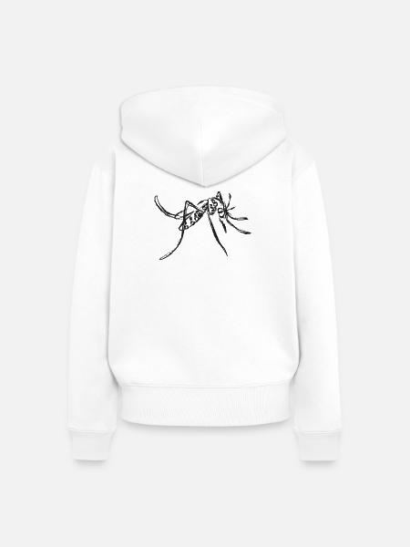Schwarze Mücke – Intecte Illustration - Frauen Premium Bio Zip Hoodie - Weiß