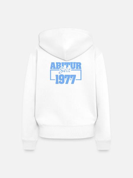 1977 - Frauen Premium Bio Zip Hoodie - Weiß
