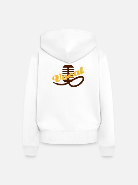 Gesang - Frauen Premium Bio Zip Hoodie - Weiß