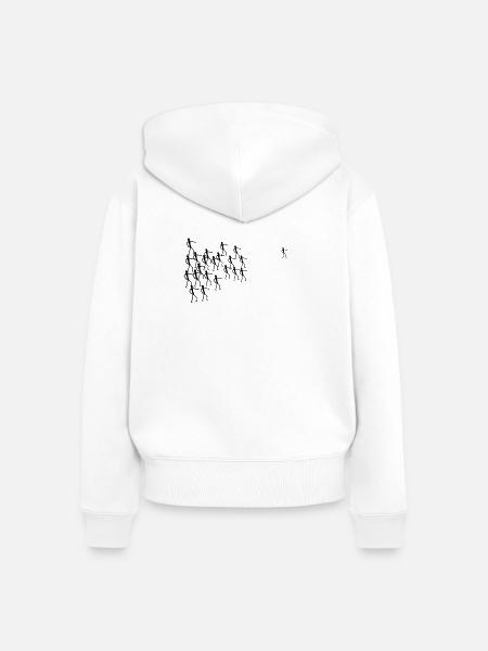 Verfolgung - Frauen Premium Bio Zip Hoodie - Weiß