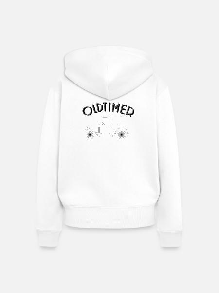 Oldtimer Design - Classic Cars - Frauen Premium Bio Zip Hoodie - Weiß