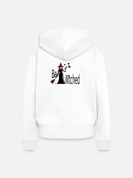 Hexe - Frauen Premium Bio Zip Hoodie - Weiß