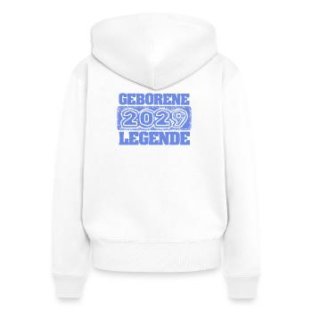 2029 - Frauen Premium Bio Zip Hoodie - Weiß - Hinten - AI Model Female 172 light (172cm)