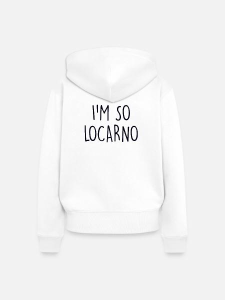 Locarno Switzerland Schweiz - Frauen Premium Bio Zip Hoodie - Weiß