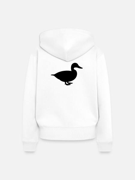 Ente - Frauen Premium Bio Zip Hoodie - Weiß
