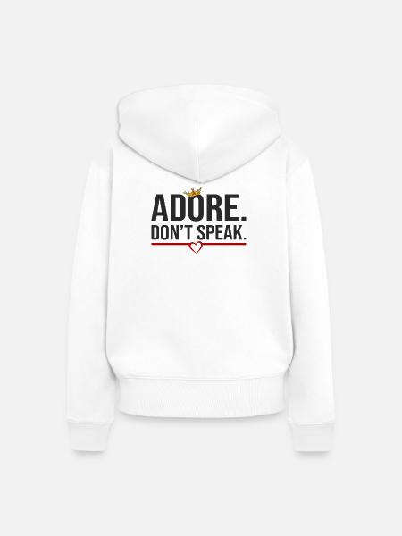 Valentine’s Sparrow Edition - Frauen Premium Bio Zip Hoodie - Weiß
