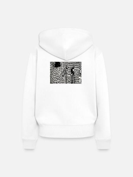Cassandra and Apollon - Frauen Premium Bio Zip Hoodie - Weiß