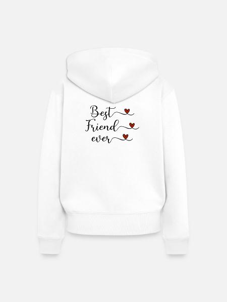 Bester Freund - Frauen Premium Bio Zip Hoodie - Weiß