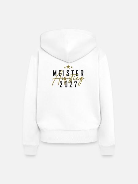 Meister 2027 - Frauen Premium Bio Zip Hoodie - Weiß