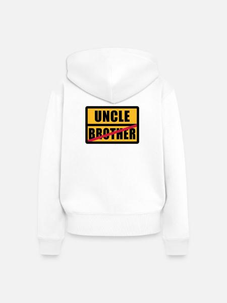 Brother - Uncle - Frauen Premium Bio Zip Hoodie - Weiß