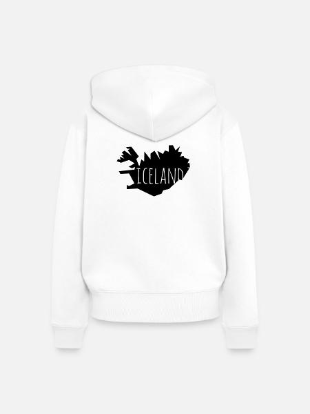 iceland - Frauen Premium Bio Zip Hoodie - Weiß
