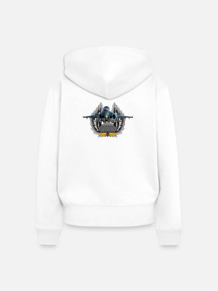 Su-34 - Frauen Premium Bio Zip Hoodie - Weiß