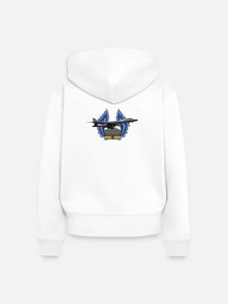 B-1B Lancer - Frauen Premium Bio Zip Hoodie - Weiß