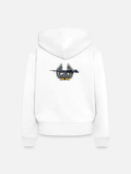 B-52 Stratofortress - Frauen Premium Bio Zip Hoodie - Weiß