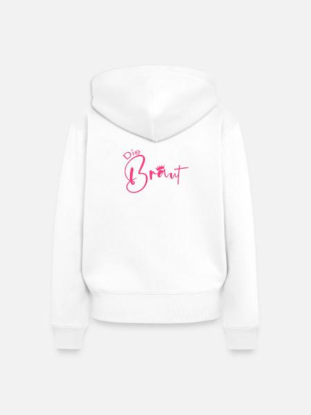Die Braut-Krone! - Frauen Premium Bio Zip Hoodie - Weiß