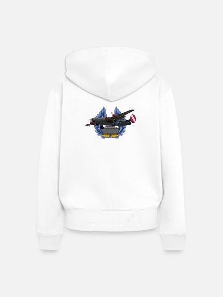 B-24 Liberator - Frauen Premium Bio Zip Hoodie - Weiß