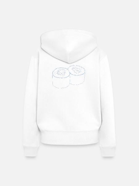 Sushi-Design - Frauen Premium Bio Zip Hoodie - Weiß