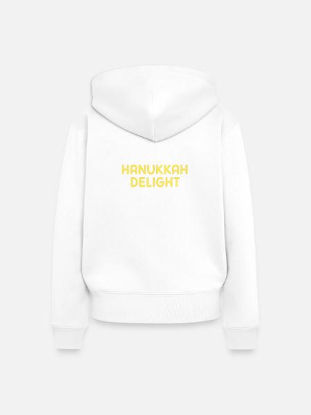 Hanukkah Chanukkah Hanukah - Frauen Premium Bio Zip Hoodie - Weiß