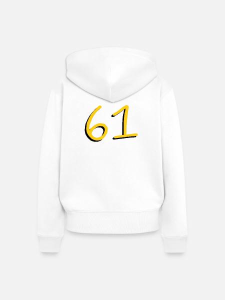 61 - Frauen Premium Bio Zip Hoodie - Weiß