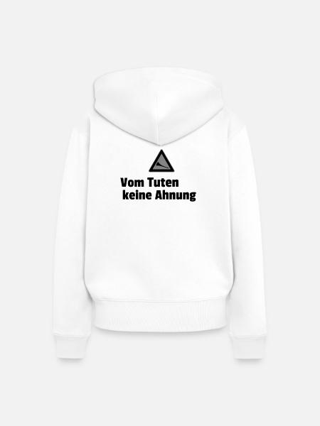 Tuten - Frauen Premium Bio Zip Hoodie - Weiß