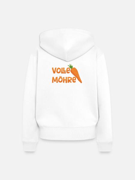 Volle Möhre - Frauen Premium Bio Zip Hoodie - Weiß