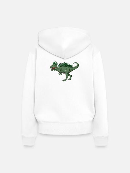 Allo-e-saures - Frauen Premium Bio Zip Hoodie - Weiß