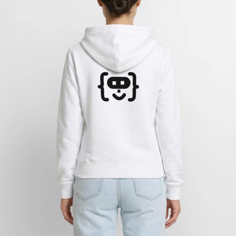Hacker-Programmierer-Code-Logo Frauen Premium Bio Zip Hoodie