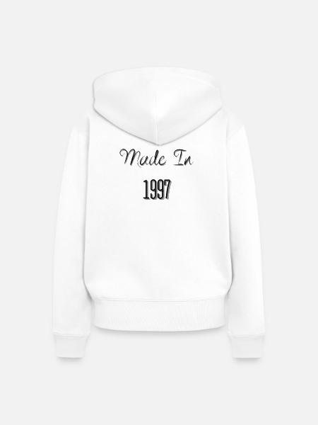 Gegründet 1997 - Frauen Premium Bio Zip Hoodie - Weiß