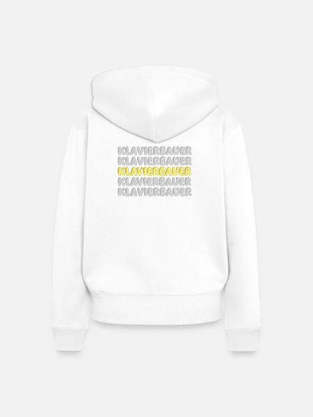 Arbeit Klavierbauer - Frauen Premium Bio Zip Hoodie - Weiß