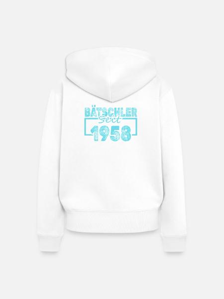 Spruch 1958 - Frauen Premium Bio Zip Hoodie - Weiß
