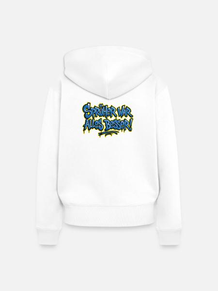 Sprüher war alles besser! 2 - Frauen Premium Bio Zip Hoodie - Weiß