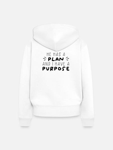 Plan & Purpose - Frauen Premium Bio Zip Hoodie - Weiß