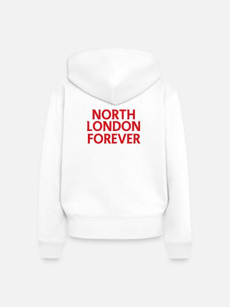 Nord-London für immer - Frauen Premium Bio Zip Hoodie - Weiß