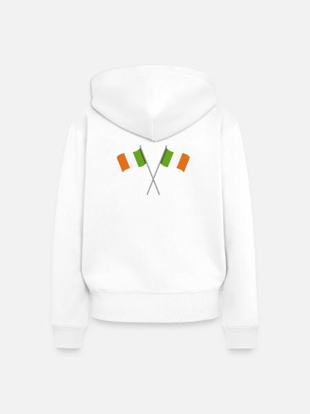 Irische Flagge - Frauen Premium Bio Zip Hoodie - Weiß
