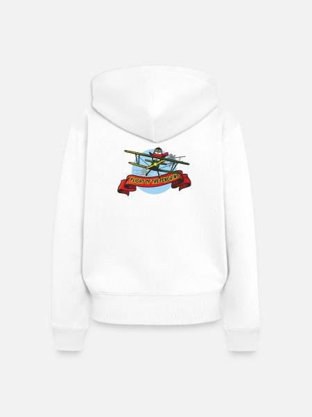 Flight Of The Penguins - Frauen Premium Bio Zip Hoodie - Weiß