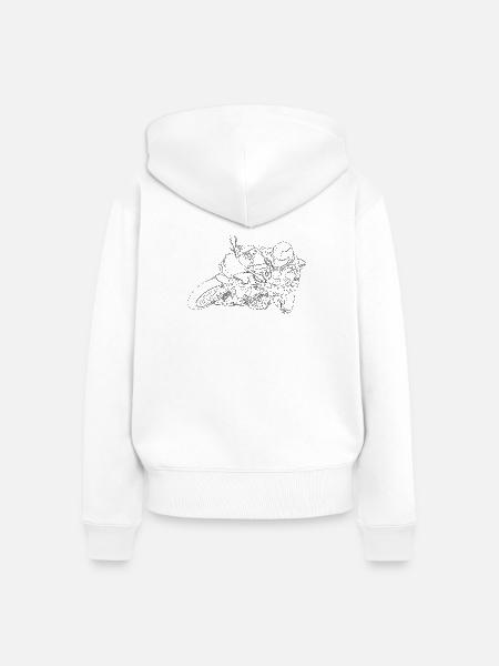 Biker - Frauen Premium Bio Zip Hoodie - Weiß