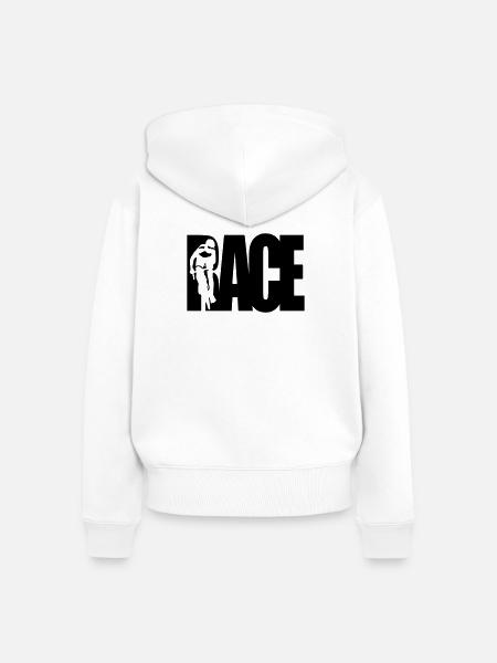 Race - Frauen Premium Bio Zip Hoodie - Weiß