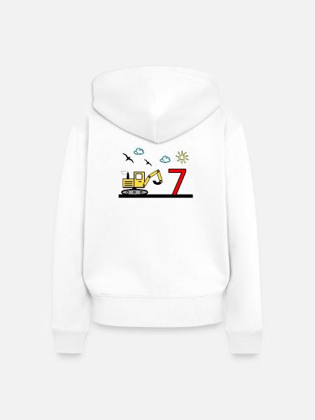 Bagger - Frauen Premium Bio Zip Hoodie - Weiß