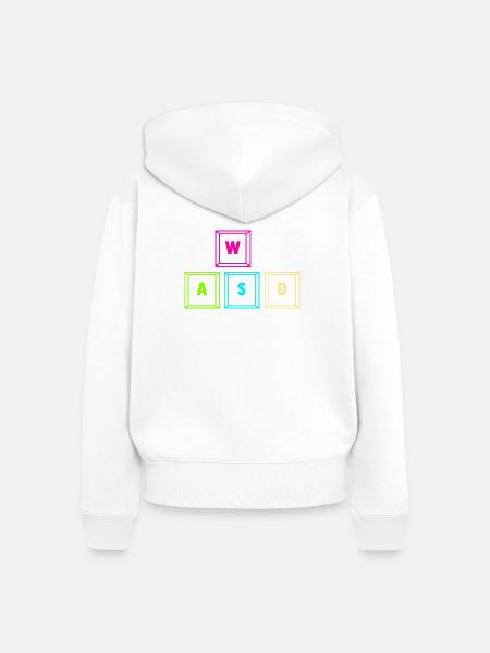 Zocken Computerspieler Zocker Gaming Gamer - Frauen Premium Bio Zip Hoodie - Weiß