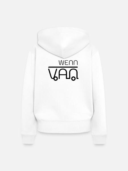 Wenn dann Van! Vanlife - Frauen Premium Bio Zip Hoodie - Weiß