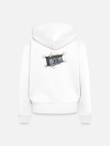 Dumpster Rage Streetwear - Frauen Premium Bio Zip Hoodie - Weiß