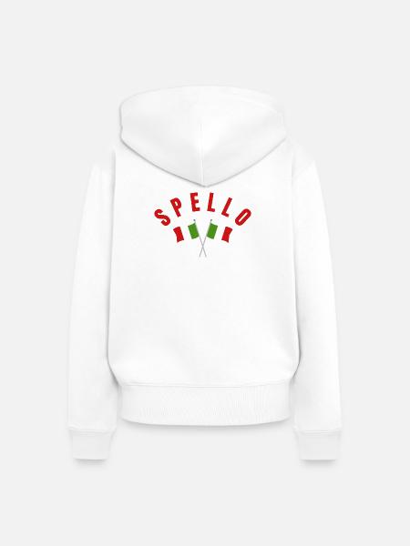 Spello Italienische Flaggen - Frauen Premium Bio Zip Hoodie - Weiß