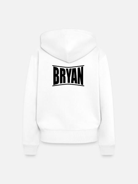 Bryan T-Shirt Geschenkidee - Frauen Premium Bio Zip Hoodie - Weiß