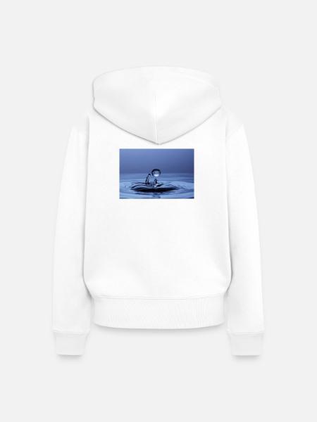 Bunte Flüssigkeit Abstrakt - Frauen Premium Bio Zip Hoodie - Weiß