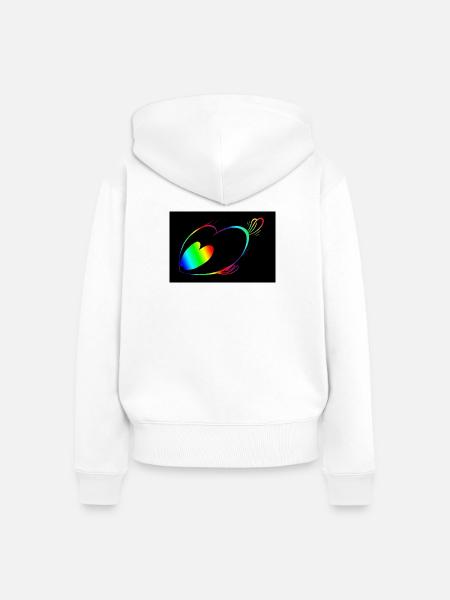 Filou-Speed-Poster - Frauen Premium Bio Zip Hoodie - Weiß