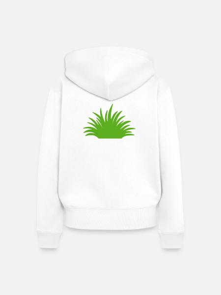 Gras - Frauen Premium Bio Zip Hoodie - Weiß