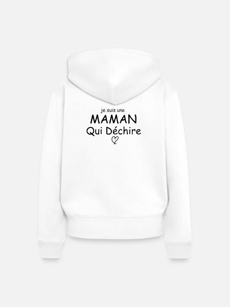 Ich bin eine großartige Mutter - Frauen Premium Bio Zip Hoodie - Weiß