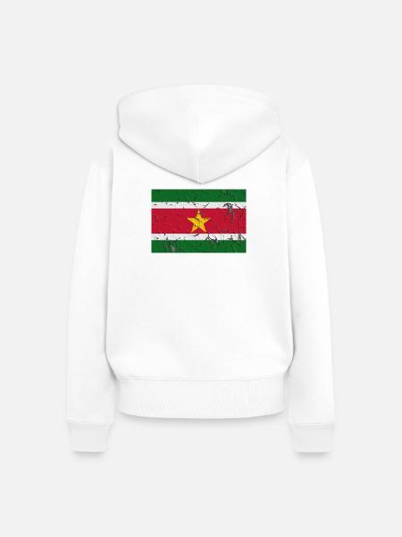 Suriname Suriname - Frauen Premium Bio Zip Hoodie - Weiß