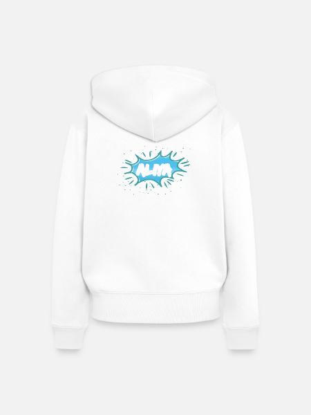 Aliya als Aliya - Frauen Premium Bio Zip Hoodie - Weiß